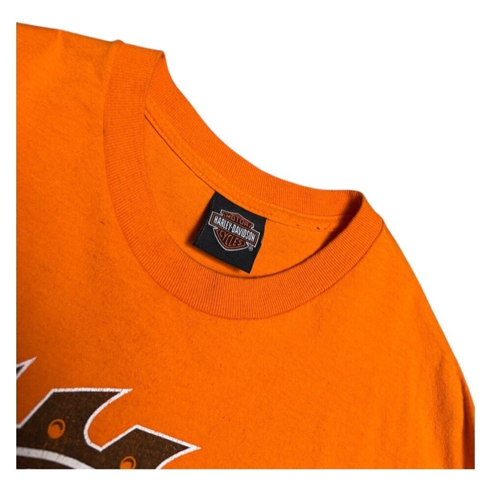 HARLEY DAVIDSON Las Vegas Nevada Orange Motorcycle Biker Tee Shirt Mens Medium - Picture 6 of 7